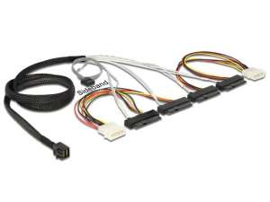 Delock Kabel mini SAS HD 4xSFF-8643 -> SAS 4xSFF-8482 + Power 1m