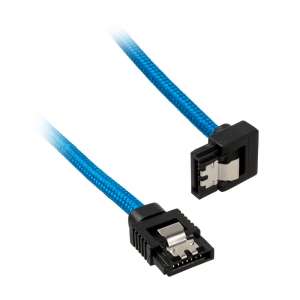 Corsair Premium Kabel z rękawem SATA kątowy 30cm - niebieski