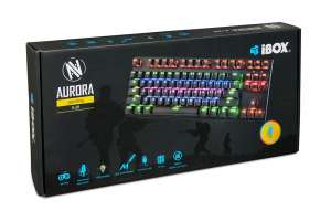 iBOX Klawiatura przewodowa iBOX Aurora K-2R Gaming, mechaniczna, RGB