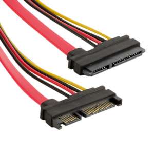 4world Kabel HDD SATA 467mm konektor zasilania LP4 czerwony