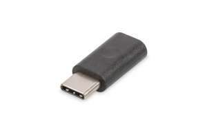 Adapter USB 2.0 HighSpeed Typ USB C/microUSB B M/Ż Czarny