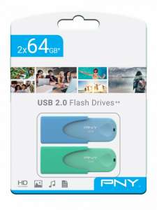 PNY Pendrive 64GB USB2.0 ATTACHE 4 FD64GATT4COLBGX2-EF