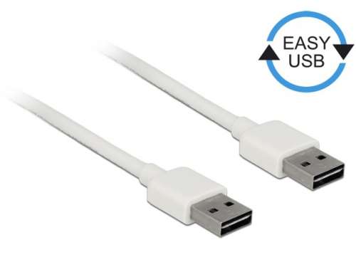 Delock Kabel USB AM-AM 2.0 0.5m biały Easy USB-265275