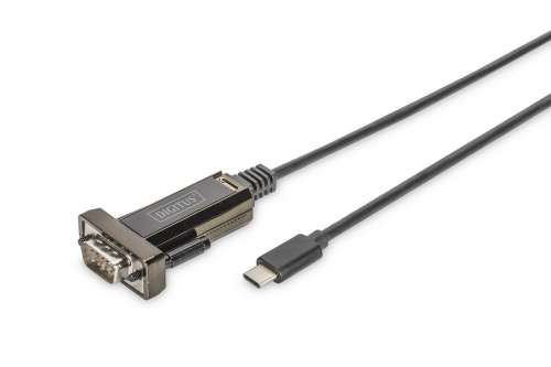 Digitus Kabel Adapter USB 2.0 HighSpeed Typ USB C/RS232 M/Ż czarny 1m-10249