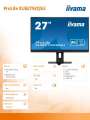 IIYAMA Monitor 27 cali XUB2792QSU-B5 IPS,QHD,HAS(150mm),DVI,HDMI,DP,USB-3184858