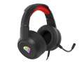 Słuchawki dla graczy Genesis Neon 200 z mikrofonem podświetlenie RGB Czarno-czerwone-2128374