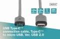Digitus Kabel połączeniowy USB 2.0 HighSpeed Typ USB C/microUSB B M/M czarny 1,8m-2609904
