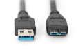 Digitus Kabel połączeniowy USB 3.1 Gen.1 SuperSpeed 5Gbps Typ USB A/microUSB B M/M 1m Czarny-1754627