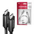 AXAGON BUCM32-CM10A Kabel USB-C - USB-C 3.2 Gen 2, 1m, PD 100W, 5A, 4K HD, ALU, oplot, czarny-3035141