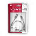 AXAGON BUCM32-CM10A Kabel USB-C - USB-C 3.2 Gen 2, 1m, PD 100W, 5A, 4K HD, ALU, oplot, czarny-3035142