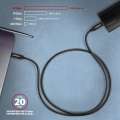 AXAGON BUCM32-CM20AB Kabel USB-C - USB-C 3.2 Gen 2, 2m, PD 100W, 5A, 4K HD, ALU, oplot, czarny-3035147