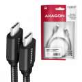 AXAGON BUCM3-CM10AB Kabel USB-C - USB-C 3.2 Gen 1, 1m, PD 60W 3A, ALU, oplot, czarny-3035162