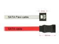 Delock Kabel SATA 6Gb/s 30cm (metalowe zatrzaski) flexi biały-205324