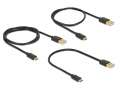 Delock Kabel USB Micro AM-MBM5P 2.0 0.3m 0.6m 0.9m Czarny-250748