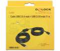 Delock Kabel USB-A(M)-USB-B(M) 2.0 11m czarny-413542