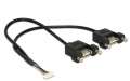 Delock Kabel USB PIN HEADER(M) 8 PIN-2x USB-A(F) 2.0-413606