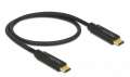 Delock Kabel USB-C M/M 3. 1 GEN 2 0.5m czarny-413618