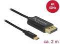Delock Kabel USB-C(M)-DISPLAYPORT(M) 2m 4K-413623