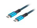Lanberg Kabel USB-C M/M USB4 0.5m 100W 8K 60HZ czarno-niebieski-2957795