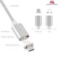 Maclean Kabel lightning USB magnetyczny silver MCE161- Quick & Fast Charge-248128