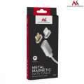 Maclean Kabel lightning USB magnetyczny silver MCE161- Quick & Fast Charge-248132