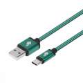 TB Kabel USB-USB C 1.5m zielony sznurek-300487
