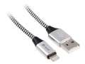 Tracer Kabel USB 2.0 iPhone AM lightning 1,0m czarno-srebrny-328649