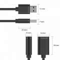 Unitek Przedłużacz USB 2.0 AM-AF, 0.5m; Y-C447GBK-2884820