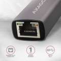 AXAGON ADE-TR Karta sieciowa Gigabit Ethernet adapter, USB-A 3.2 Gen 1, instalacja automatyczna, metalowy, tytanowa szarość-3035192