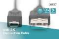 Digitus Kabel połączeniowy USB 2.0 HighSpeed "Canon" Typ USB A/miniUSB B (5pin) M/M 3m Czarny-1754734