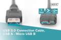 Digitus Kabel połączeniowy USB 3.1 Gen.1 SuperSpeed 5Gbps Typ USB A/microUSB B M/M czarny 0,25m-1181302