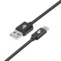 Kabel USB-USB C 1.5m czarny sznurek premium-3239720