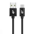 Kabel USB-USB C 1.5m czarny sznurek premium-3239721