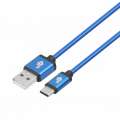 Kabel USB-USB C 1.5m niebieski sznurek premium-3239726