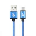 Kabel USB-USB C 1.5m niebieski sznurek premium-3239730