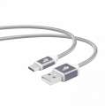 Kabel USB-USB C 1.5m szary sznurek premium-3239735