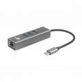 Adapter USB C - RJ45 + 3xUSB A - 1000 Mb/s -3337141