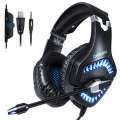 Słuchawki gamingowe K1 PRO czarno-niebieskie (przewodowe)-3475489