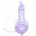 Słuchawki gamingowe Onikuma K9 RGB kocie uszy USB fioletowe-3475521