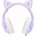 Słuchawki gamingowe Onikuma K9 RGB kocie uszy USB fioletowe-3475522