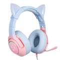 Słuchawki gamingowe Onikuma K9 7.1 RGB Surround kocie uszy USB różowo-niebieskie-3475526