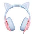 Słuchawki gamingowe Onikuma K9 7.1 RGB Surround kocie uszy USB różowo-niebieskie-3475527