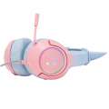 Słuchawki gamingowe Onikuma K9 7.1 RGB Surround kocie uszy USB różowo-niebieskie-3475529