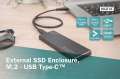 Obudowa zewnętrzna USB Typ C na dysk SSD M2 (NGFF) SATA III, 80/60/42/30mm, aluminiowa-3016230