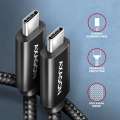 AXAGON BUCM2-CM10AB Kabel USB-C - USB-C, 1.0m 5A charging, ALU, 240W PD, oplot, USB2.0-3668824