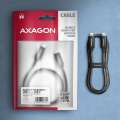 AXAGON BUCM2-CM10AB Kabel USB-C - USB-C, 1.0m 5A charging, ALU, 240W PD, oplot, USB2.0-3668828