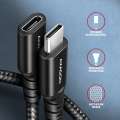 AXAGON BUCM32-CF05AB Kabel przedłużacz Gen2 USB-C - USB-C 0.5m, 5A, 20Gbps, PD 240W, oplot-3668856