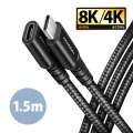 AXAGON BUCM32-CF15AB Kabel przedłużacz Gen2 USB-C - USB-C 1.5m, 5A, 20Gbps, PD 240W, oplot-3668861