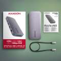 AXAGON HMC-12GM2 hub USB 12 in1 10Gbps, 3x USB-A, USB-C, HDMI, DP,  RJ-45, M.2, SD/mSD, audio, PD-3670903