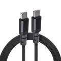 Kabel 2x USB-C 100W 1m wspierajacy PD przesyl danych do  10Gbps MCE491 Czarny-3685454
